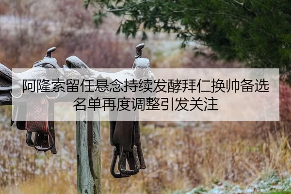 阿隆索留任悬念持续发酵拜仁换帅备选名单再度调整引发关注